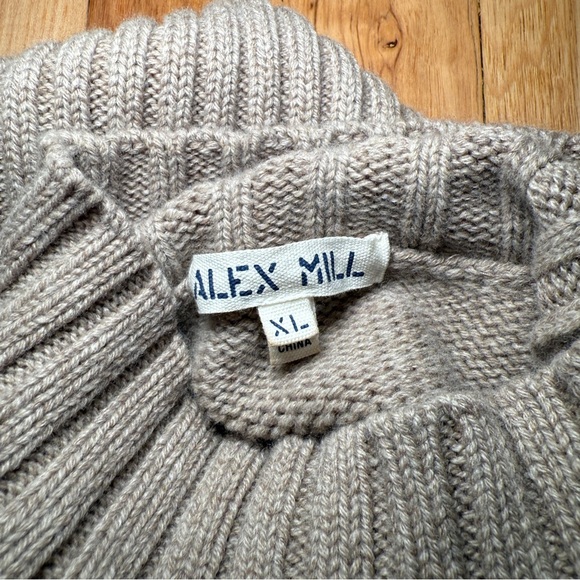 Alex Mill Charley Rib Wool Cashmere Blend Mock Neck Sweater - Picture 3 of 9